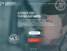 Tablet Screenshot of eurocorps.org